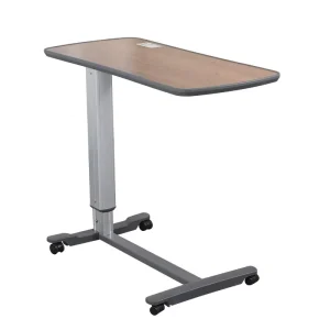 Hospital Overbed Table Medical Bedside Table With Wheels Adjustable