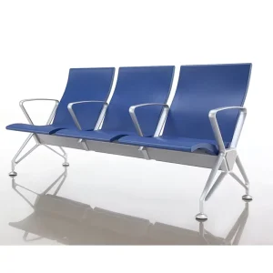Hospital Reception Chairs Airport Waiting Chair 3 Seater with PU Foam Padding Public Bench Bank Waiting Seating