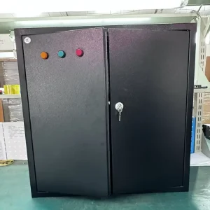 Hospital Space Saving Steel Black Vertical Floor Standing Distribution Cabinet 380V 100A 50Hz LED Touch Control