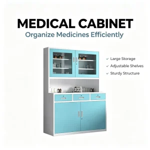 Hospital Stainless Steel Drug Cabinet Treatment Station Doctor Consultation Desk for Dental Pet Clinic Health Center