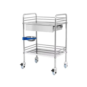 Hospital Stainless Steel Medical Dressing Trolley Medical Instrument Trolley for Detachable Transport