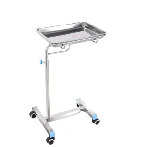 Hospital Stainless Steel Surgical Mechanical Mayo Table in Operating Room Medical Instrument Trolley for Sale