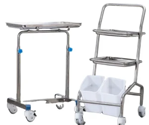 Hospital Stainless Steel Trolley Medical Trolley Medical Device Cart S M L