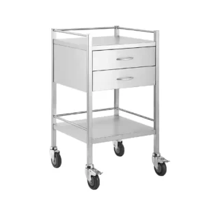 Hospital Stainless Steel Trolley Patient Instrument Trolley With Drawers Medical Cart