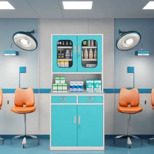 Hospital Sterile Instrument Stainless Steel Medicine Dispensing Cabinet Treatment Table for Clinics Wards Workshops Medical