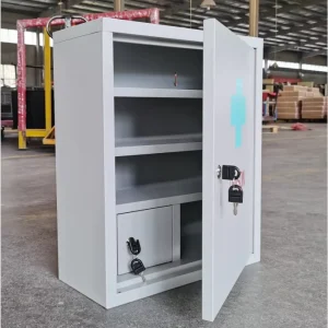Hospital Storage Furniture Steel Medical Bedside Cabinet Metal Medical Lockers Iron Drug Closet Cupboards