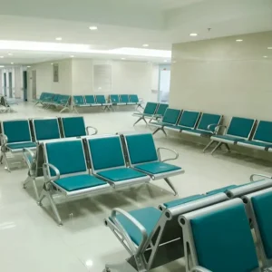 Hospital Waiting Room Chairs 3 Seater Tandem Airport Beam Seating PU Leather Stainless Steel Leg ISO Factory