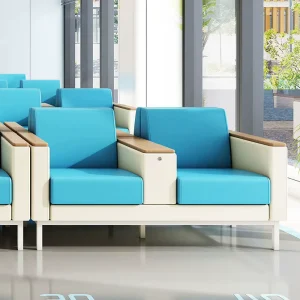 Hospital Waiting Room Furniture 2 Seat Visitor Sofa with USB Interface High End Clinic Waiting Area Medical Furniture