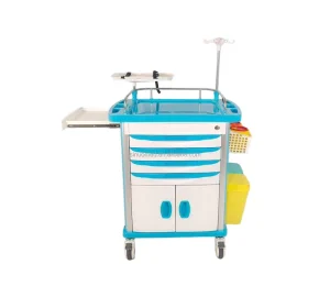 Hospital and Clinic Emergency Trolley 750*480*920mm with 2 Door and 3 Drawers