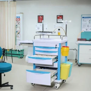 Hospital grade 3 layer metal dental tool storage cart with mobile stand for clinic use