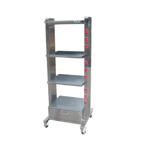 Hospital multi layer equipment carrying cart medical trolley with socket