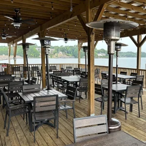 Hospitality Furniture Durable Plastic Wood Restaurant Set Bistro Cafe Aluminum Dining Set Poly Lumber Tables and Chairs
