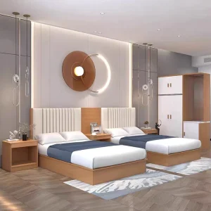Hospitality Wooden Hotel Bed Room Bedroom Furniture Set Supplier