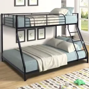 Hostel Dormitory Boarding School Modern Hotel Steel Bunk Bed Frame Heavy Duty Loft Bed for 3 People