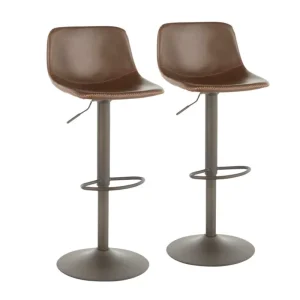 Hot Modern Stylish Metal Frame Bar Stool Chair Adjustable Leather Bar Stools for Kitchen