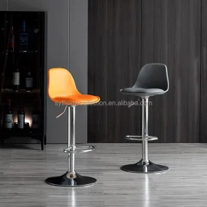 Hot Pick SYT Curved PU Seat Bar Stools for Kitchen for Design Studio Easy Clean Bar Furniture for Reception Area