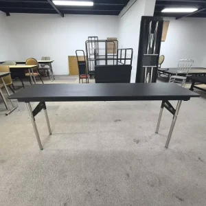 Hot Sales Black Color Folding Meetting Rectangle Table Training Table