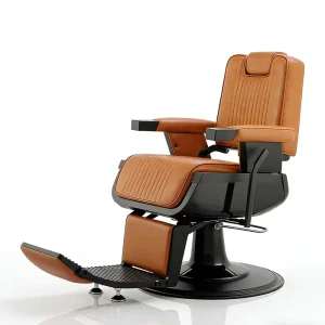Hot Sales Saloon Furniture Orange Salon Styling Chair Modern Adjustable Reclining Swivel Heavy Duty Hair Barber Chair