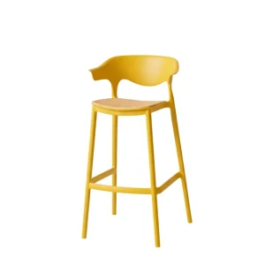 Hot Selling Commercial Outdoor Plastic High Barstool Garden Bar Stools Chair Modern Stackable Pp Restaurant Cafe Bar Chairs