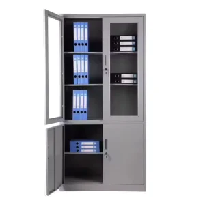 Hot Selling Design Office Furniture With 2 Glass Doors Steel File Storage Archive Cabinet