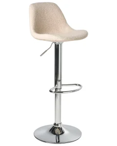 Hot Selling Modern Dining Bar Stools with Anti Rust Polished Chrome Metal Legs for Home Kitchen Island