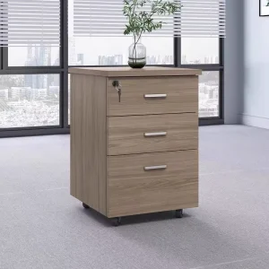 Hot Selling Office Furniture Compact Wooden Drawer Mobile Pedestal File Cabinet With Lock