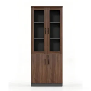 Hot Wooden Office File Cabinet Bookcase with Lock and Data Storage for Living Room Use