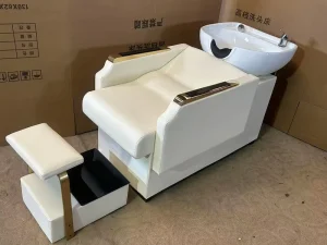 Hot selling Customizable Color Salon Furniture Shampoo Bed and Hair Washing Chair with Bowl