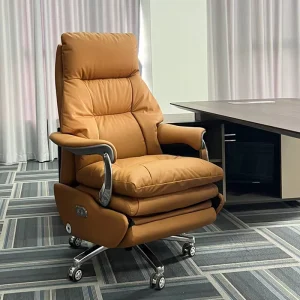 Hot selling Light Luxury Boss Chair Durable Ergonomic Office Chair Comfortable Reclinable Simple Leather Office Chair
