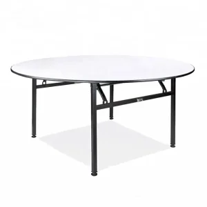 Hotel Banquet Hall Folding Table, Round Foldable Banquet Table for Wedding Events