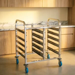 Hotel Banquet Heavy Duty Baking Tray Trolley Stainless Steel Bakery Trolley with Locking Casters