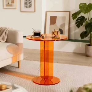 Hotel Blue Acrylic Tea Side Table Bedroom Pink Minimalist Nightstand for Home Storage Furniture