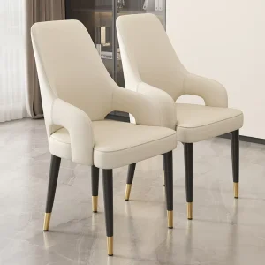 Hotel Chair Luxury Gold Nordic Indoor Home Restaurant Modern Wood Leather Dining Chair Dinning Room Furniture Hotel Chairs