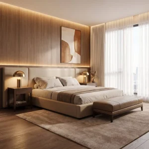 Hotel Furniture 5 Star Luxury Bedroom Set Custom Complete Room Package with King Bed TV Cabinet