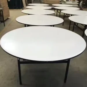 Hotel Furniture Dining Table Wood Chair Combination Dapa PVC Counter Top for Restaurant Wedding Banquets Factory Outlet Price