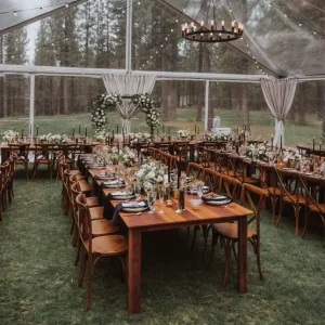 Hotel Furniture Long Wood Top Dining Folding Outdoor Event Wedding Banquet Table