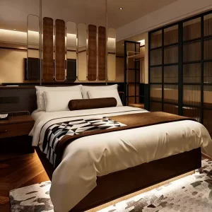 Hotel Furniture Manufacturer Luxury Bedroom Sets King Hotel Bed 3 5 Star Hospitality Furniture Suppliers Hotel Bed and Wardrobe