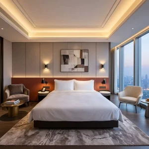 Hotel Furniture Manufacturers Solid Wood Hotel Bedroom Furniture Modern Wood Double Bed 5 Star Hotel Bedroom Sets