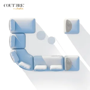 Hotel Furniture Outdoor Patio Sofa Set Metal Garden Furniture Modern Free Combination Sofa Set