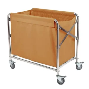 Hotel Laundry Sorter Cart with Universal Brake Wheel Supplies Rack Hospital Trolley Tool Folding Linen Rolling Cart