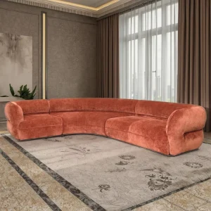 Hotel Living Room Furniture Nordic Light Luxury Style Modular Sofa Couch L-shape Sectional Fabric Sofa Set