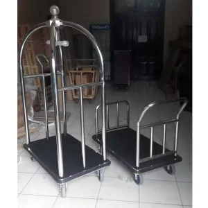 Hotel Luggage Cart Trolley with Four Wheels Strong Structure Knocked Down Design