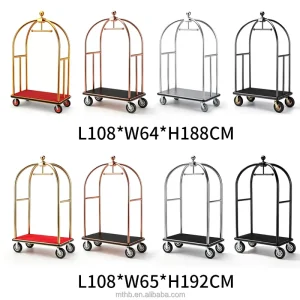 Hotel Luggage Trolley Modern Luggage Hotel Room Service Trolleys Trolley Cart for Hotel Bellman Cart Hotel Cart Trolley
