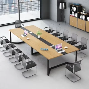 Hotel Office Meeting Table Conference Modern Conference Room Meet Desk Booth 6 Person Chairs
