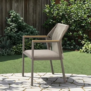 Hotel Outdoor Chair Metal Modern Outdoor Chair Rope Garden Patio Restaurant Balcony Furniture