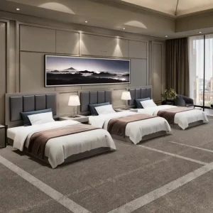 Hotel Project Wood Living Room Grain Modern Furniture Design Double Storage Bed
