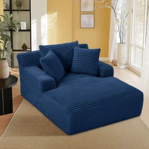 Hotel Quality Compressed Sofa Furniture Lazy Lounge Chair with Corduroy Fabric for Studio Apartments