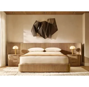 Hotel Queen King Size Bed American Style Solid Wood Bedroom Furniture