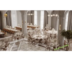 Hotel Restaurant Furniture Set Layout Design Modern Bar Restauarnt Furniture Customized Restaurant Dining Table Chair Set