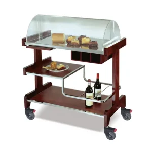 Hotel Restaurant Mobile Food Trolley Wood Hotel Trolley Cart